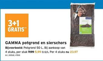 GAMMA Gamma potgrond en sierschors aanbieding