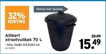 GAMMA Allibert straatvuilbak 70 l aanbieding
