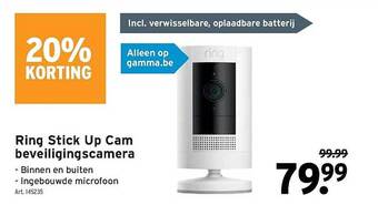 GAMMA Ring stick up cam beveiligingscamera aanbieding