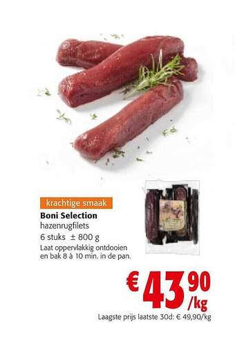 Colruyt Boni selection hazenrugfilets aanbieding