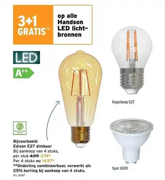 GAMMA Handson led lichtbronnen aanbieding