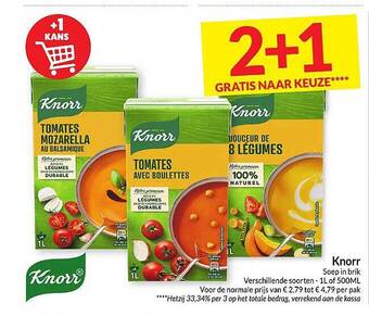 Intermarché Knorr soep in brik aanbieding