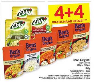 Intermarché Ben's original rijst express of ebly gekookte tarwe aanbieding