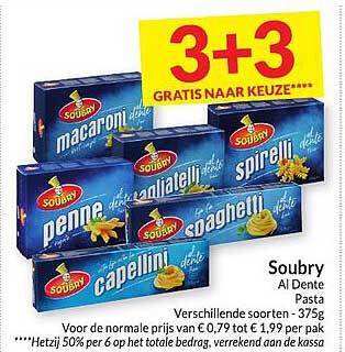 Intermarché Soubry al dente pasta aanbieding