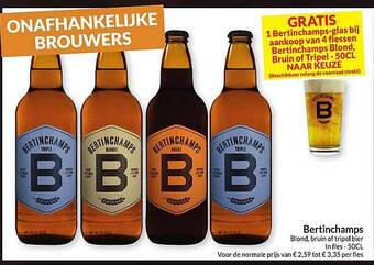 Intermarché Bertinchamps blond, bruin of tripel bier aanbieding