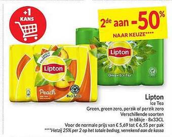 Intermarché Lipton ice tea aanbieding