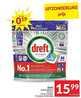 Intermarché Dreft vaatwastabletten aanbieding