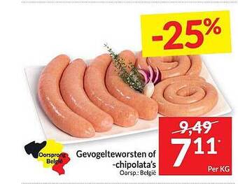 Intermarché Gevogelteworsten of chipolata's aanbieding