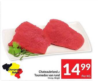 Intermarché Chateaubriand of tournedos van rund aanbieding