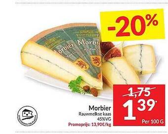 Intermarché Morbier rauwmelkse kaas aanbieding