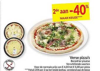 Intermarché Verse pizza's aanbieding