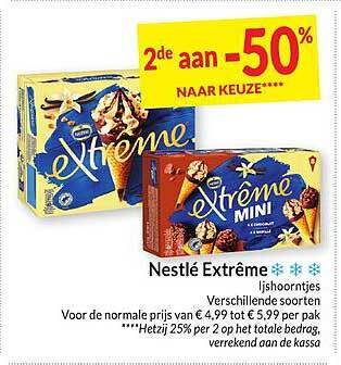 Intermarché Nestlé extrême ijshoorntjes aanbieding