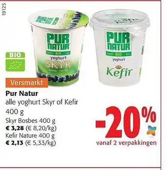 Colruyt Pur natur yoghurt skyr of kefir aanbieding