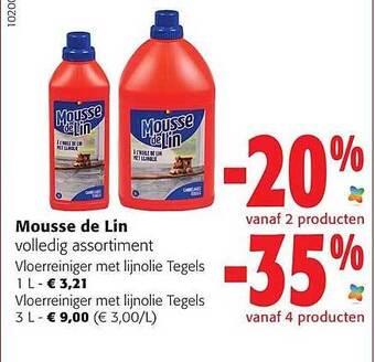 Colruyt Mousse de lin vloerreiniger met lijnolie tegels aanbieding