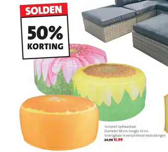Tuinpoef, opblaasbaar.
