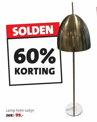 Lamp helm satijn
