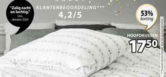 Jysk Hoofdkussen aanbieding