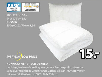 Jysk Kunna Synthetisch Dekbed 140x200 cm aanbieding