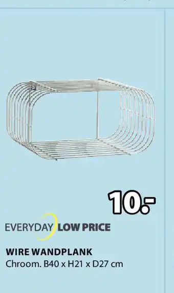 Jysk Wire Wandplank B40xH21xD27 cm aanbieding