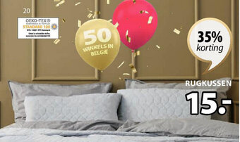 Jysk Liljekonval Rugkussen 50x70 cm aanbieding