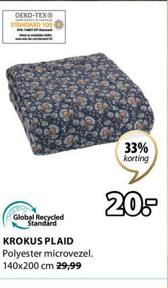 Jysk Krokus Plaid 140x200 cm aanbieding