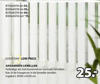 Jysk Andammen Lamellen B100xH250 cm aanbieding