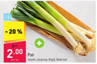 ALDI Prei per kg aanbieding