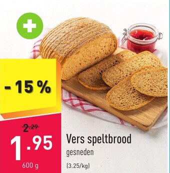 ALDI Vers speltbrood 600 g aanbieding
