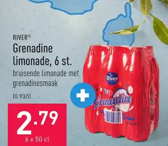 ALDI River Grenadine limonade, 6 st. 6x50 cl aanbieding