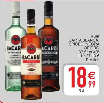 Cora Rum Carta Blanca, Spiced, Negra of Oro aanbieding
