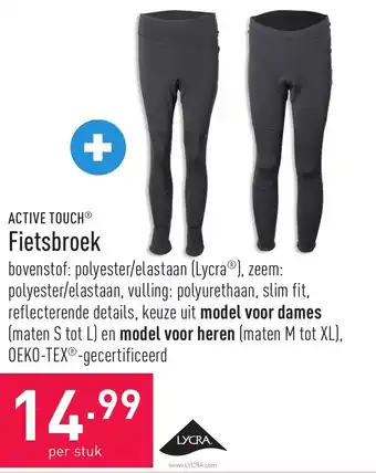 ALDI Active Touch Fietsbroek per stuk aanbieding
