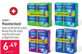 ALDI Always Maandverband per pak aanbieding