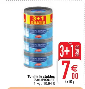 Cora Saupiquet Tonijn in stukjes aanbieding