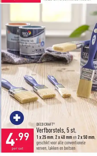ALDI Deco craft Verfborstels aanbieding