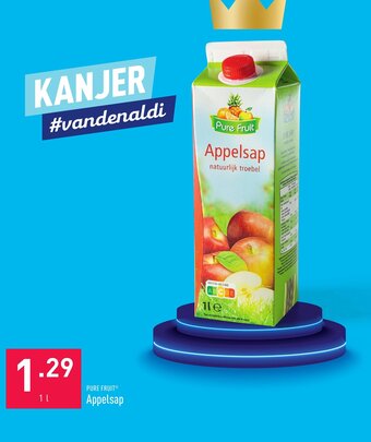 ALDI Pure fruit appelsap aanbieding
