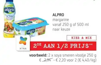 Spar Colruyt Alpro margarine vanaf 250g of 500ml aanbieding
