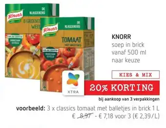 Knorr soep in brick
