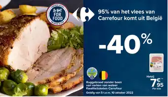 Carrefour Market Ruggebraad zonder been van varken van weleer Kwaliteitsketen Carrefour Geldig aanbieding
