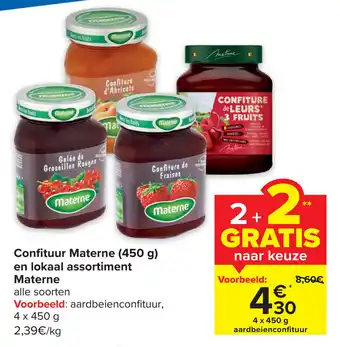 Carrefour Market Confituur Materne (450 g) en lokaal assortiment Materne aanbieding