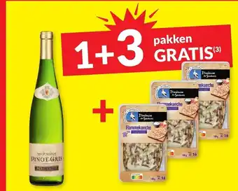Bij Aankoop van een Fles Hauller Pinot GRis 75cl + 3 Pakken Flammekueche Itineraire Des Saveuers 180g