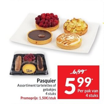 Intermarché Pasquier Assortiment Tartelettes of Gebakjes 4 Stuks aanbieding