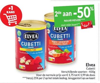Intermarché Elvea Cubetti Verschillende Soorten 400g aanbieding