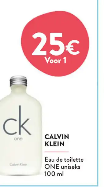 Di Calvin klein eau de toilette one uniseks 100ml aanbieding