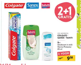 Di De merken colgate - sanex - tahiti aanbieding