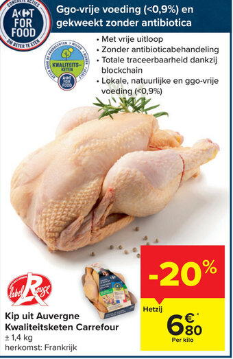 Carrefour Market Kip uit Auvergne Kwaliteitsketen Carrefour aanbieding