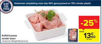 Kalfsfricassee zonder been