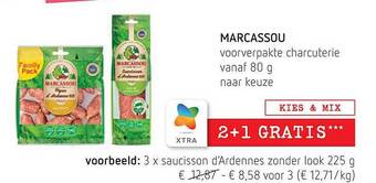 Marcassou voorverpakte charcuterie