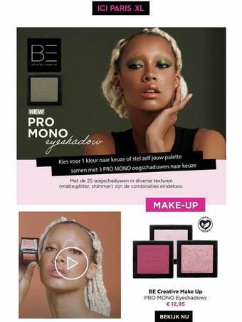 ICI PARIS XL Be creative make up pro mono eyeshadows aanbieding