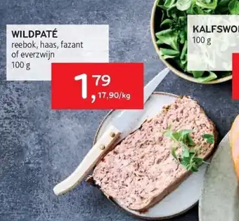 Wildpate Reebok, haas, fazant of everzwijn 100g