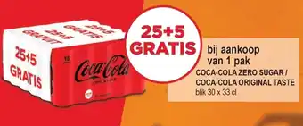 Alvo Coca-Cola Zero Sugar / Coca-Cola Original Taste blik 30 x 33 cl aanbieding